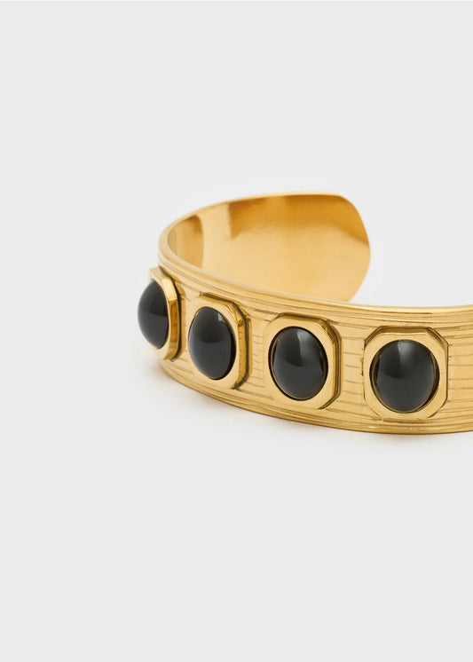 NALI' - Armband i rostfritt stål med stenar