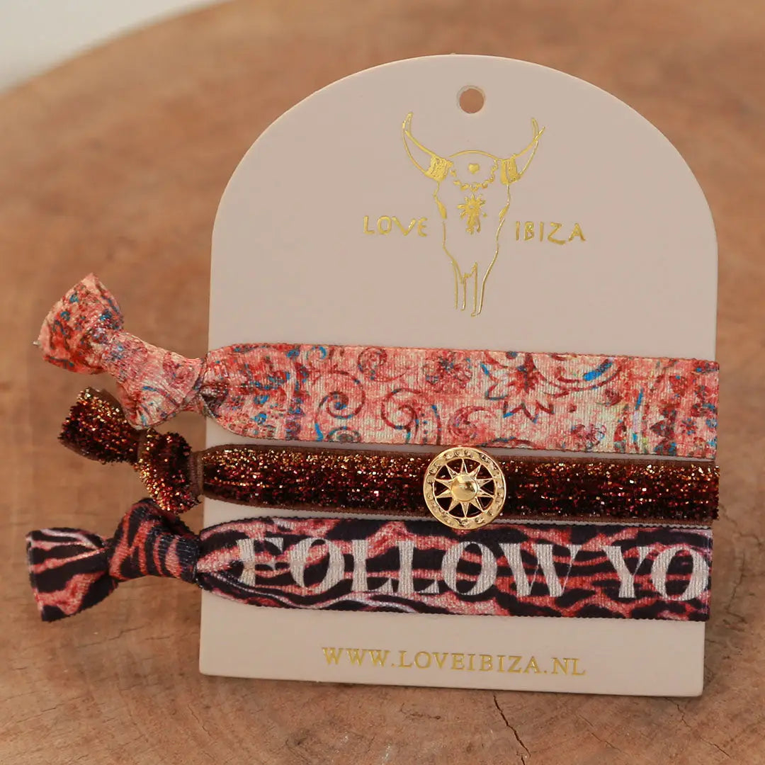 Love Ibiza - Elastiker Brun Glitz