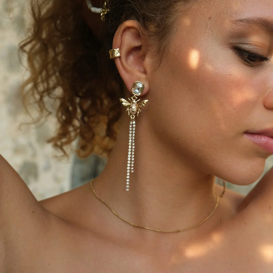 A&C Oslo - Långa örhängen, Floral Bee