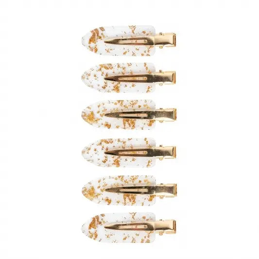 BYS - Hårklämmor med guldflingor