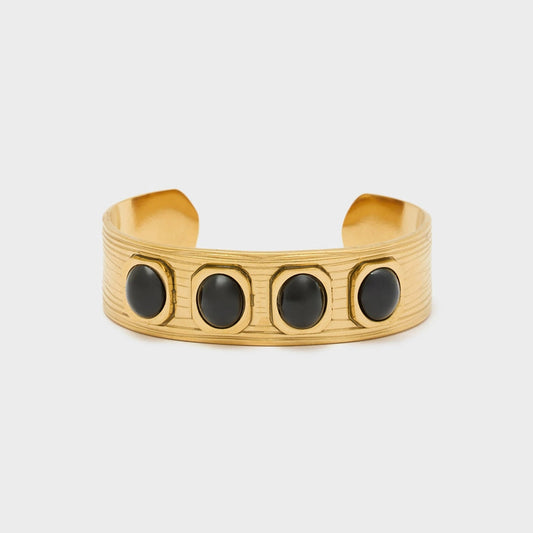 NALI' - Armband i rostfritt stål med stenar