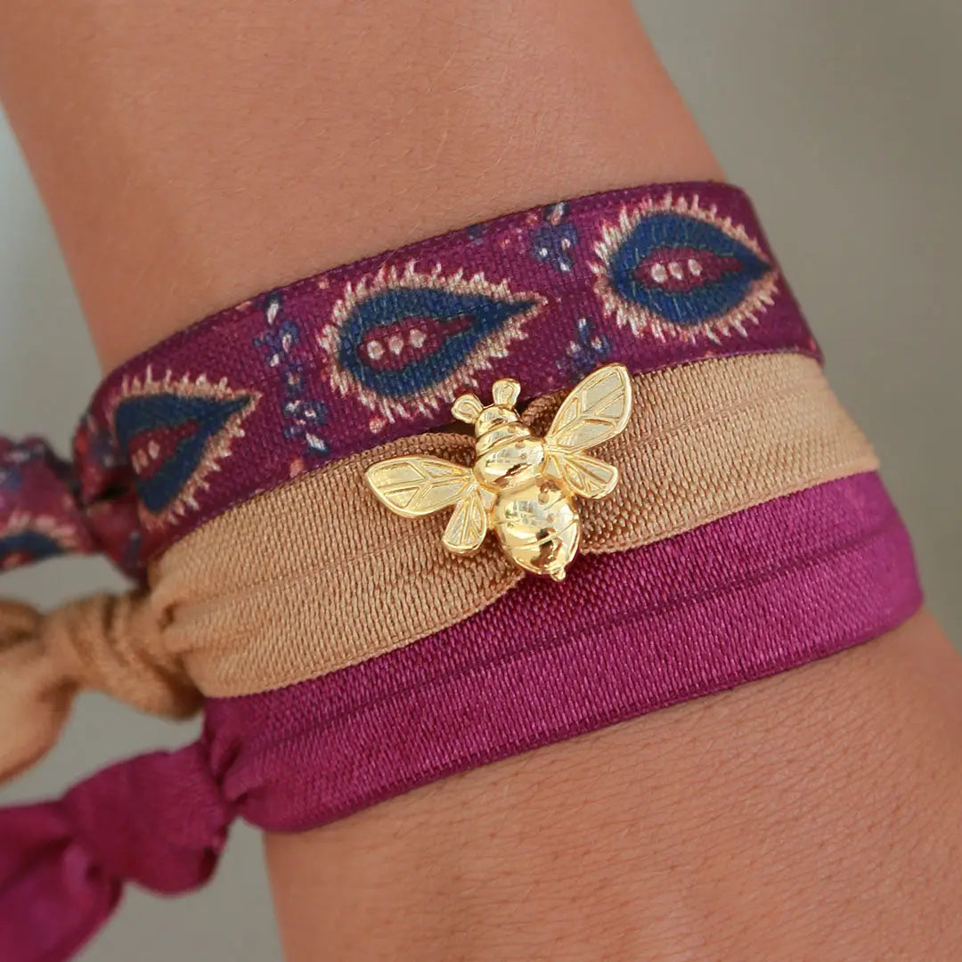 Love Ibiza - Elastiker Burgundy bee