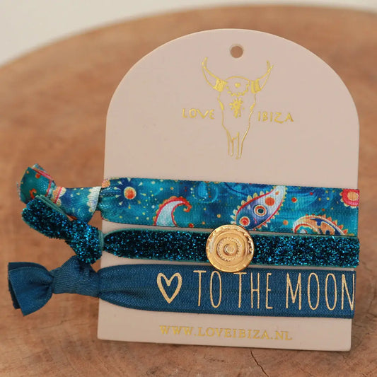 Love Ibiza - Elastiker Månglitter
