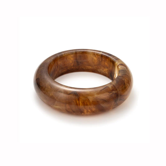 Ella - Bangle bracelet Big Round Brown