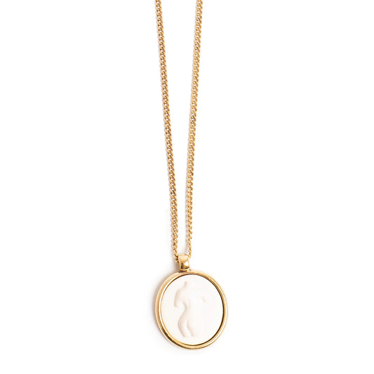 A&C Oslo - Halvlångt kedja, vit emalj, Torso G