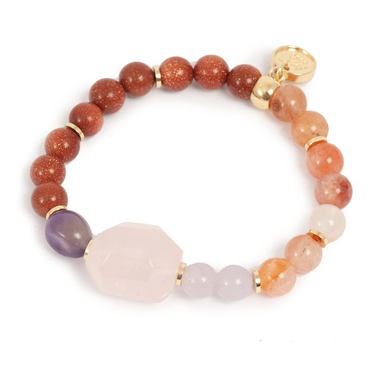 A&C Oslo - Stenarmband, rosenkvarts och sandsten